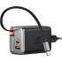 Mcdodo CH-4100 Super-Fast Wall Charger 2IN1 USB-C & USB-A GAN 67W 3A, Display + Retractable Cable 65 cm 60W - Black